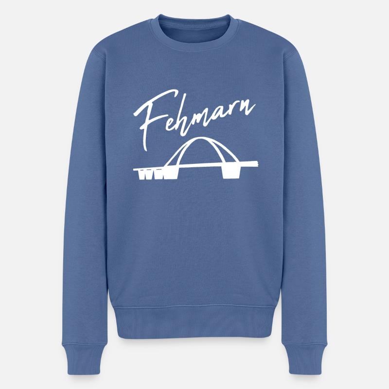 Pont Fehmarnsund - Pull Premium bio Homme - bleu pigeon