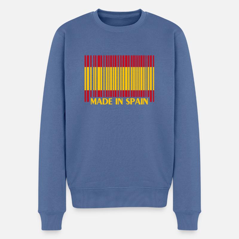 Spain, made in spain, spain, Madrid, i love spain, - Männer Premium Bio Pullover - Taubenblau