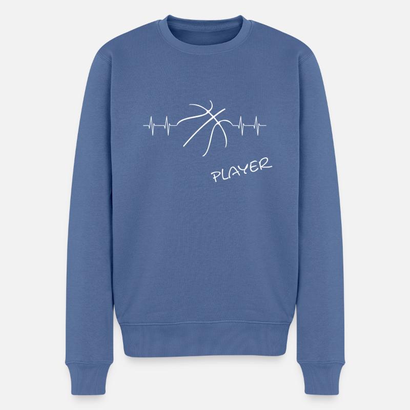 Basketball Player Bball Streetball - Männer Premium Bio Pullover - Taubenblau
