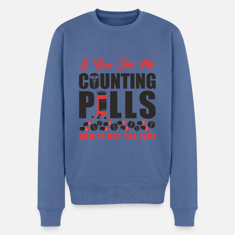 Pharmacy Tech Technician - Männer Premium Bio Pullover - Taubenblau