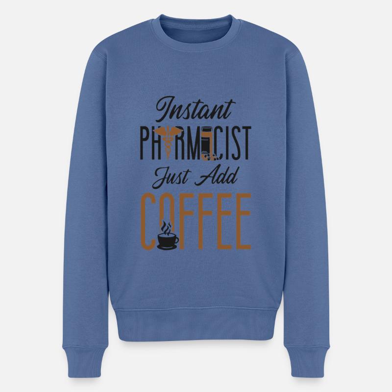 Pharmacy Tech Technician - Men's Premium Organic Jumper - stone blue