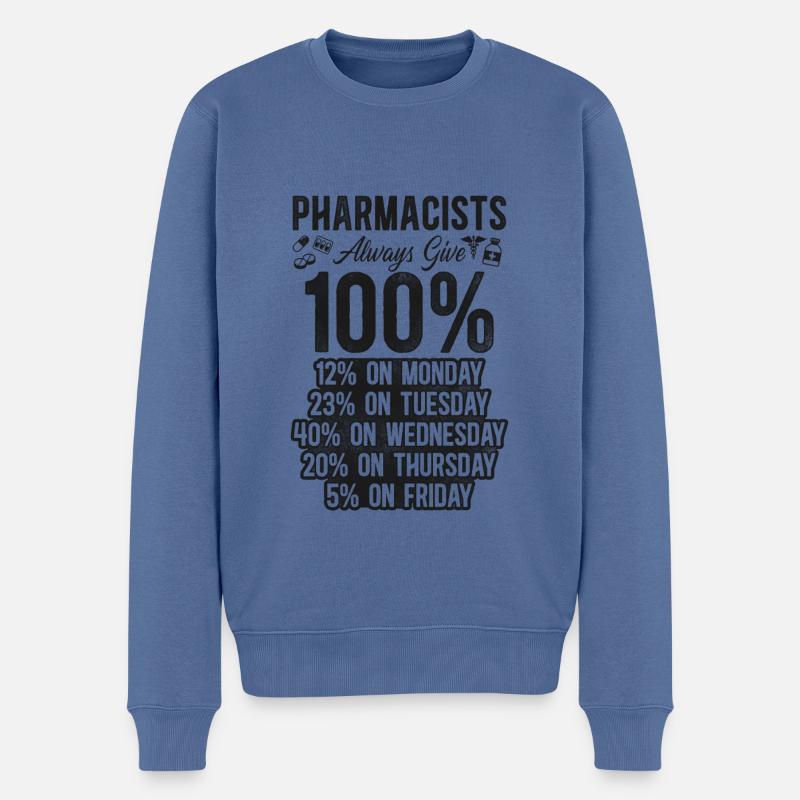 Pharmacy Tech Technician - Männer Premium Bio Pullover - Taubenblau