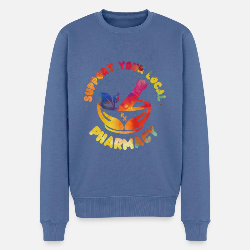 Pharmacy Tech Technician - Männer Premium Bio Pullover - Taubenblau