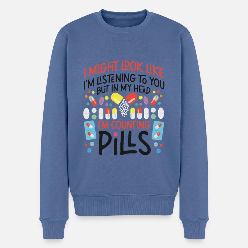 Pharmacy Tech Technician - Männer Premium Bio Pullover - Taubenblau