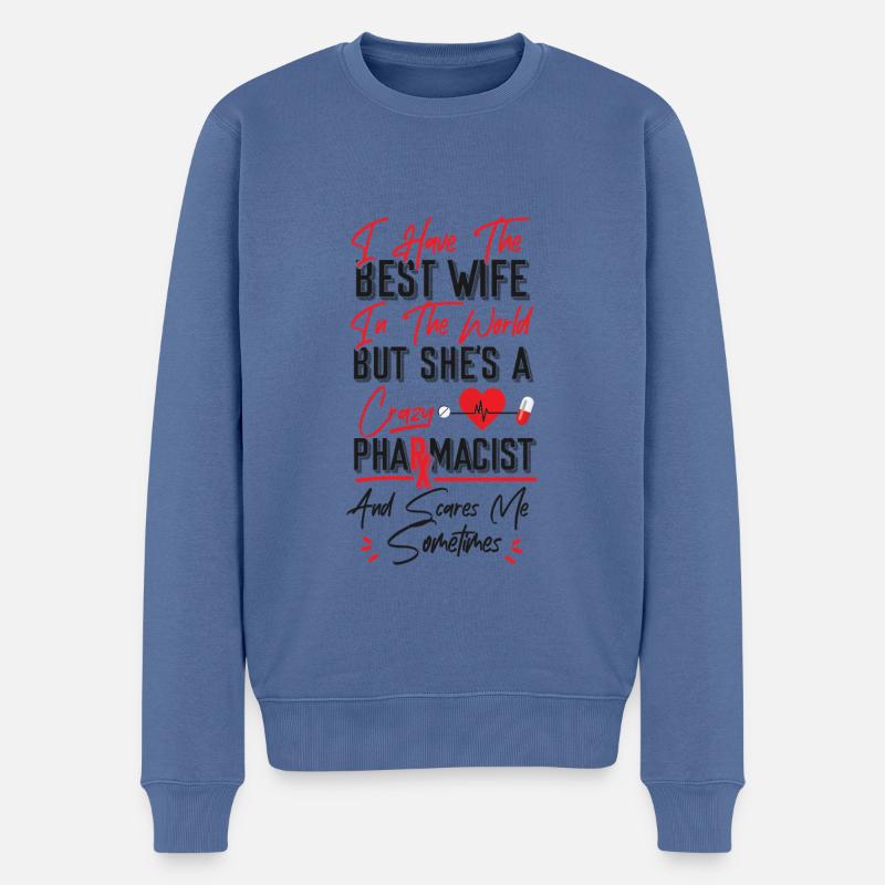 Pharmacy Tech Technician - Männer Premium Bio Pullover - Taubenblau