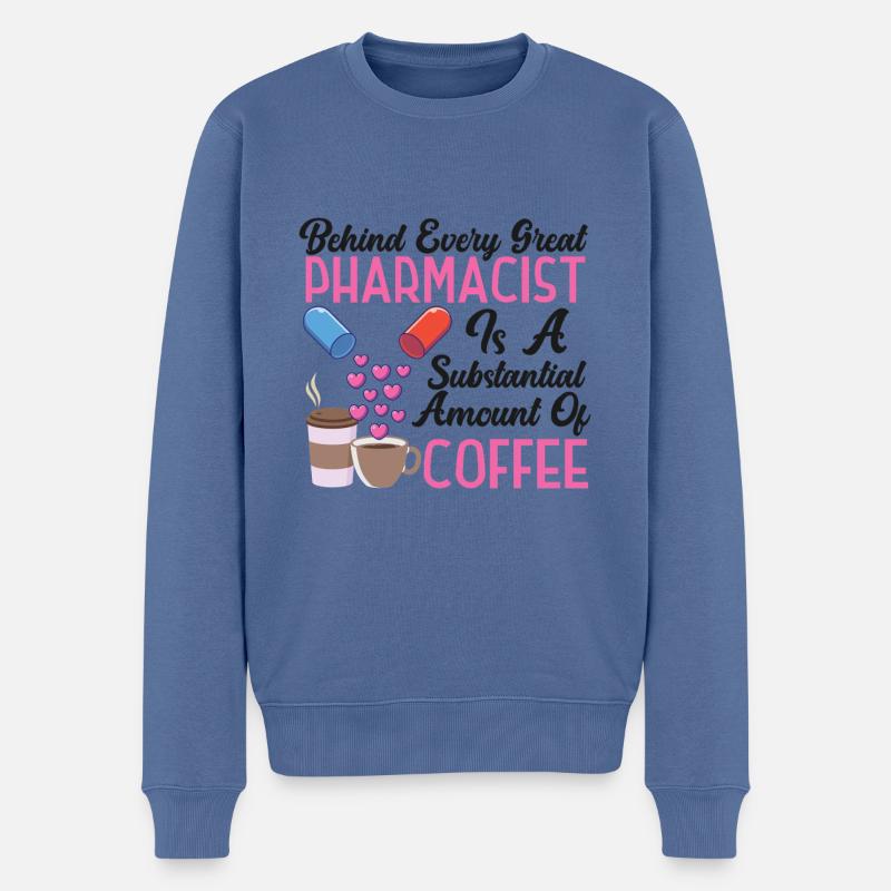 Pharmacy Tech Technician - Männer Premium Bio Pullover - Taubenblau