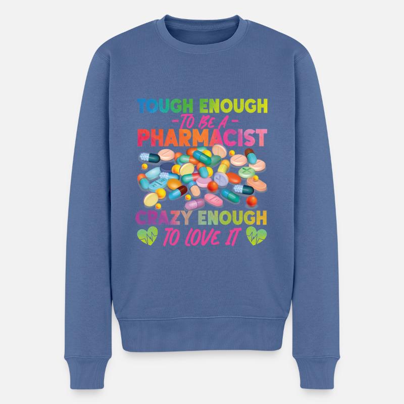 Pharmacy Tech Technician - Männer Premium Bio Pullover - Taubenblau