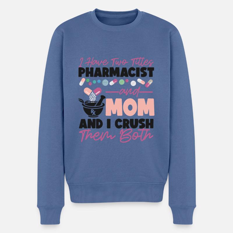 Pharmacy Tech Technician - Männer Premium Bio Pullover - Taubenblau