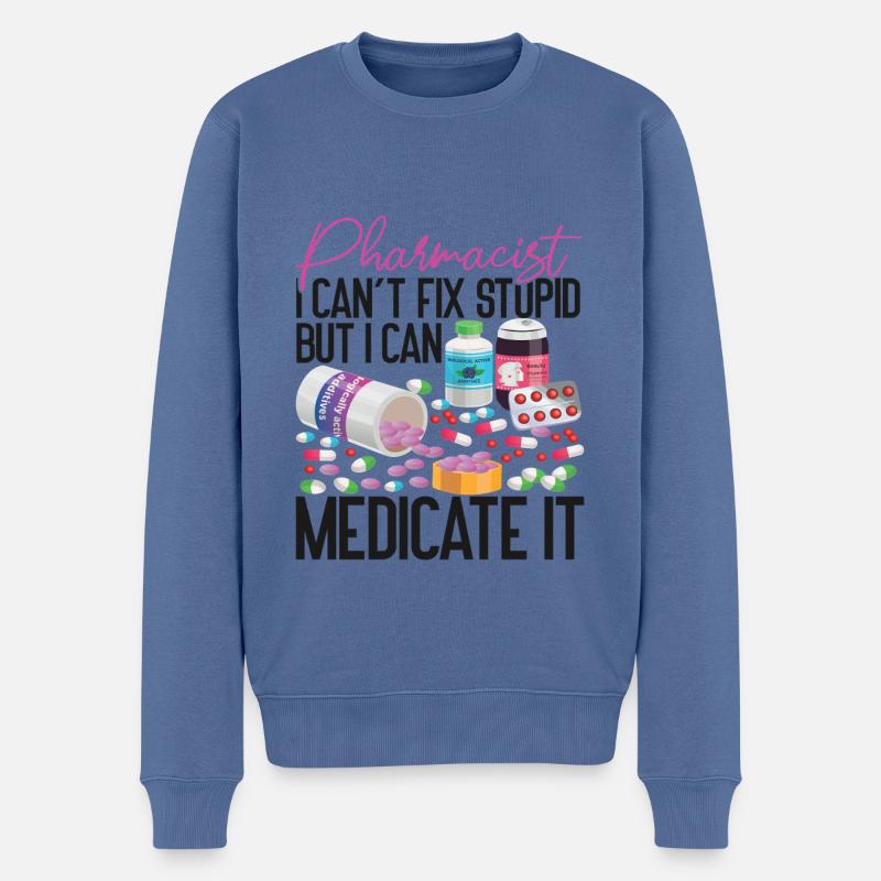 Pharmacy Tech Technician - Männer Premium Bio Pullover - Taubenblau