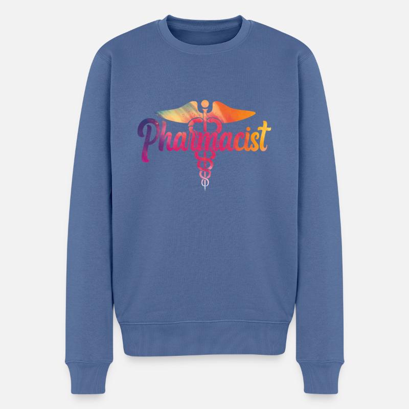 Pharmacy Tech Technician - Männer Premium Bio Pullover - Taubenblau