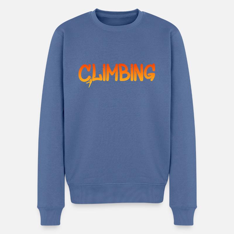 Climbing - Männer Premium Bio Pullover - Taubenblau