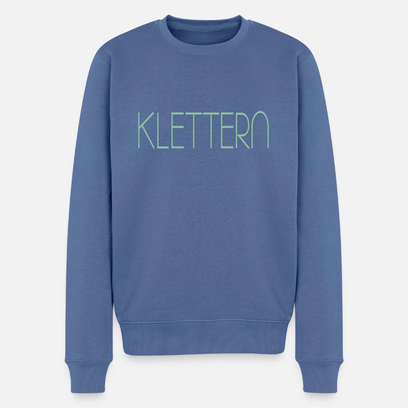 klettern - Männer Premium Bio Pullover - Taubenblau