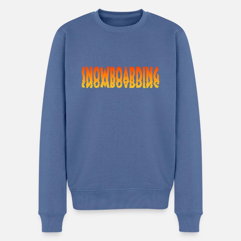 snowboarding boarding - Männer Premium Bio Pullover - Taubenblau