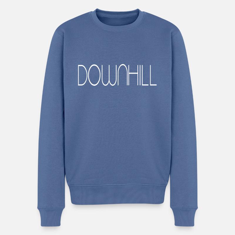 downhill - Männer Premium Bio Pullover - Taubenblau