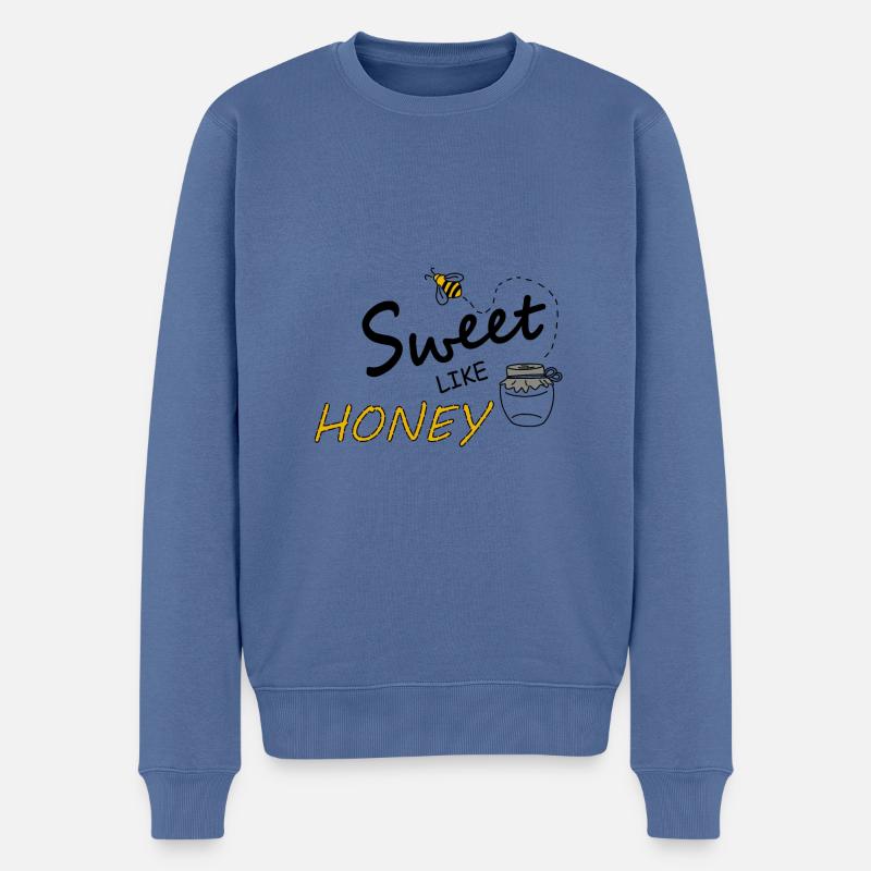 DOUX COMME LE MIEL - Pull Premium bio Homme - bleu pigeon