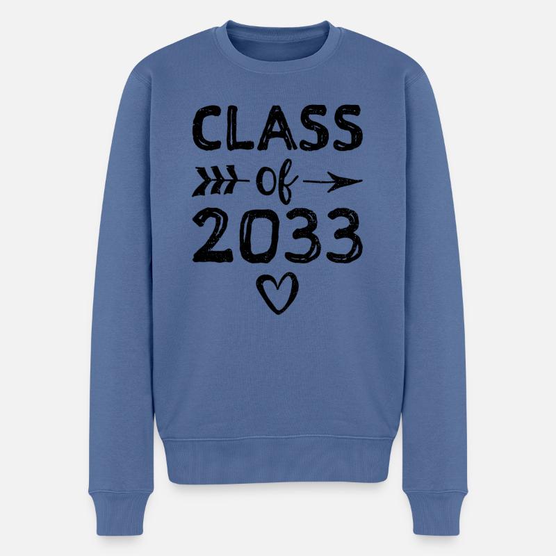 Classe de 2033 - Jardin d'enfants - Pull Premium bio Homme - bleu pigeon