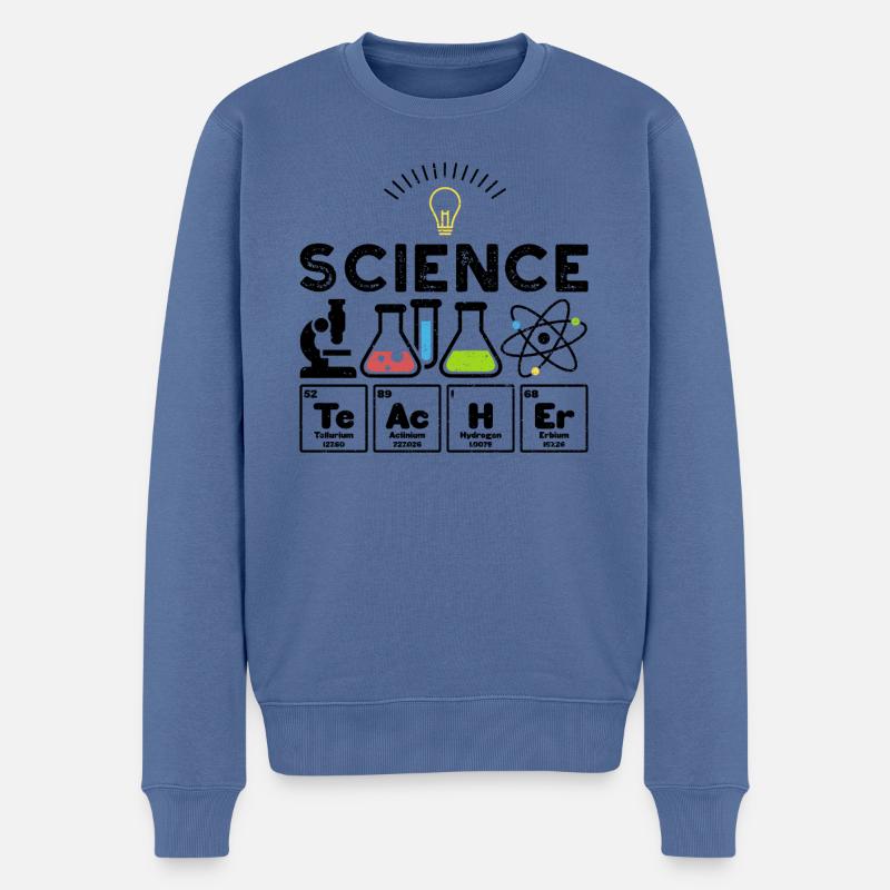 Professeur de sciences - Sciences - Pull Premium bio Homme - bleu pigeon