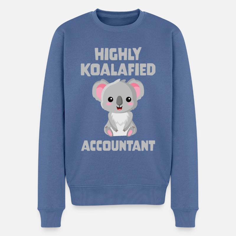 Comptable hautement koalafié - Pull Premium bio Homme - bleu pigeon