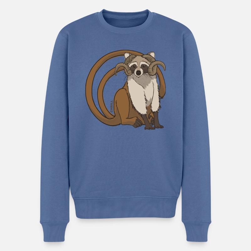 Critter - Männer Premium Bio Pullover - Taubenblau