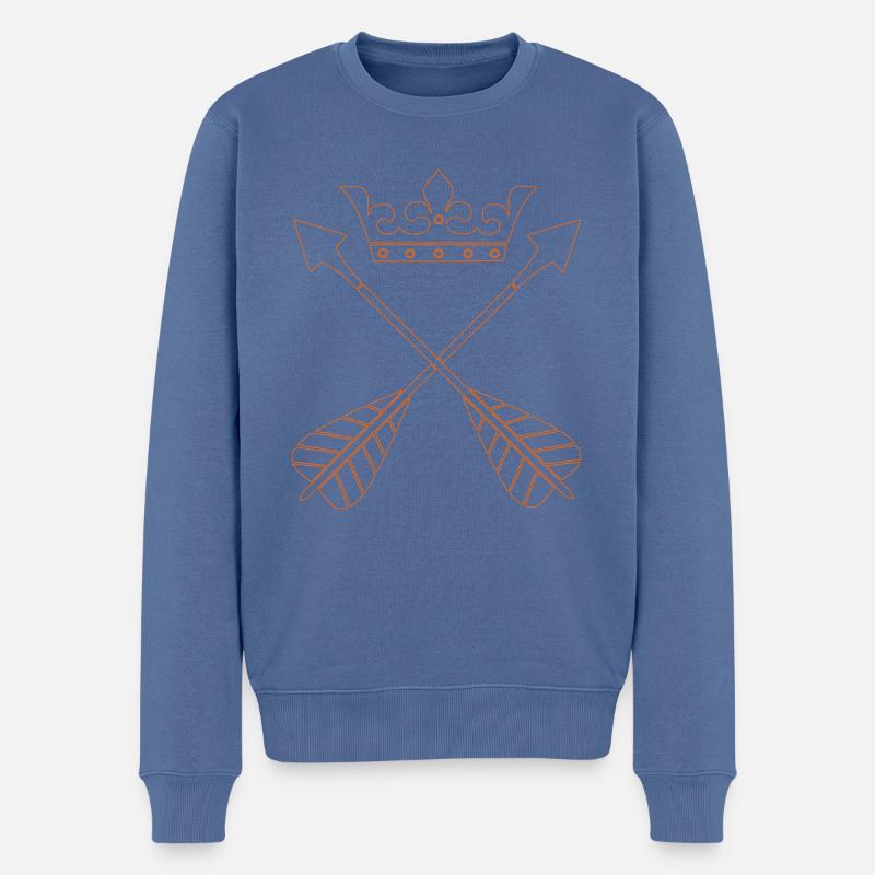 Dalarna - Männer Premium Bio Pullover - Taubenblau