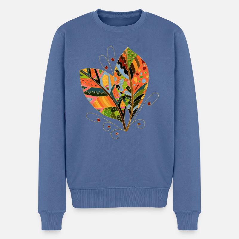Liste - Männer Premium Bio Pullover - Taubenblau