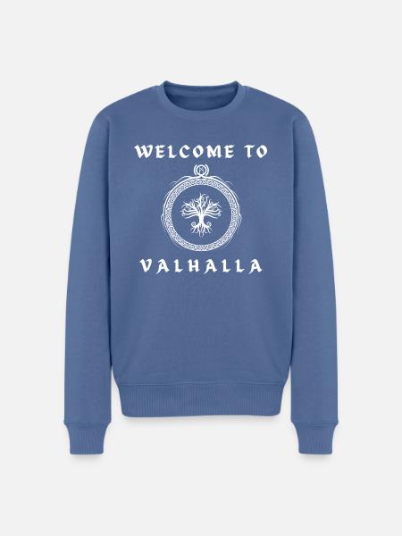 Welcome to Valhalla - Men's Premium Organic Jumper - stone blue