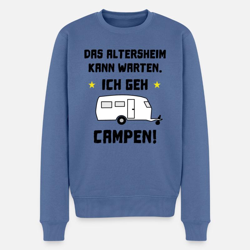 das altersheim kann warten - Männer Premium Bio Pullover - Taubenblau