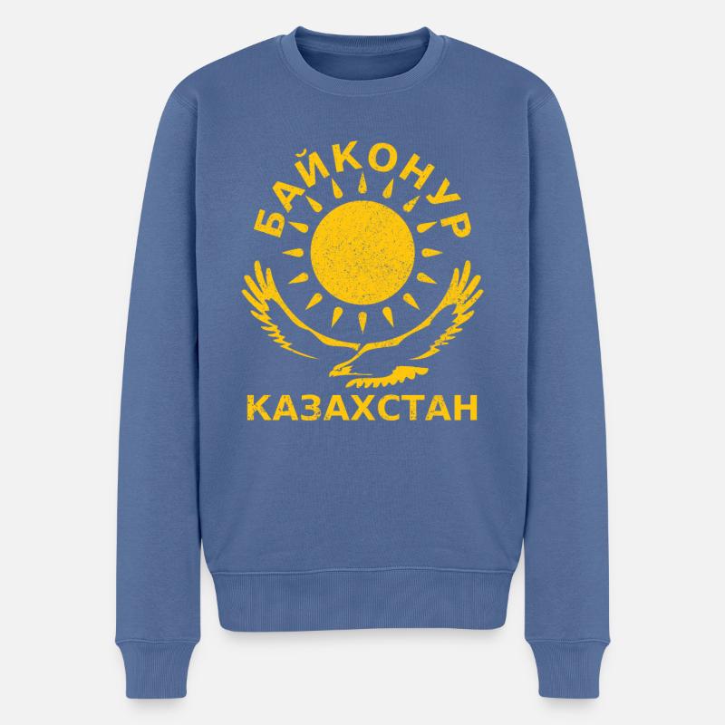 Baikonur Kasachstan Байконур - Männer Premium Bio Pullover - Taubenblau