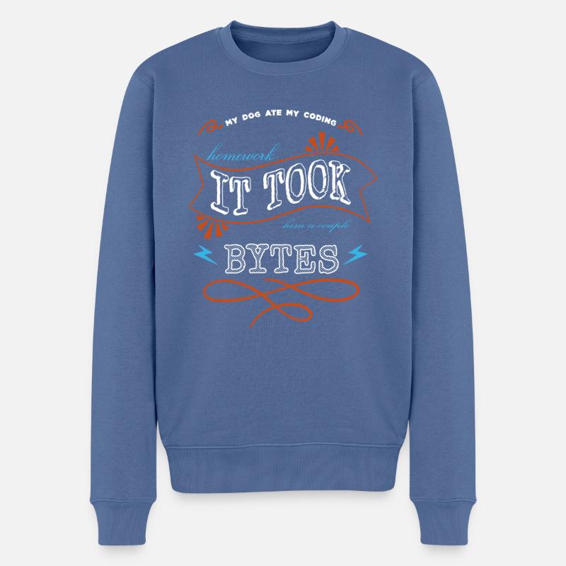 pc birthday present idea gift idea - Männer Premium Bio Pullover - Taubenblau