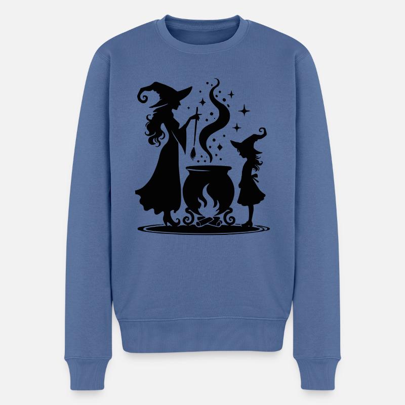 Chaudron de sorcière - Pull Premium bio Homme - bleu pigeon