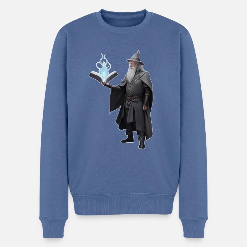 Magier - Männer Premium Bio Pullover - Taubenblau