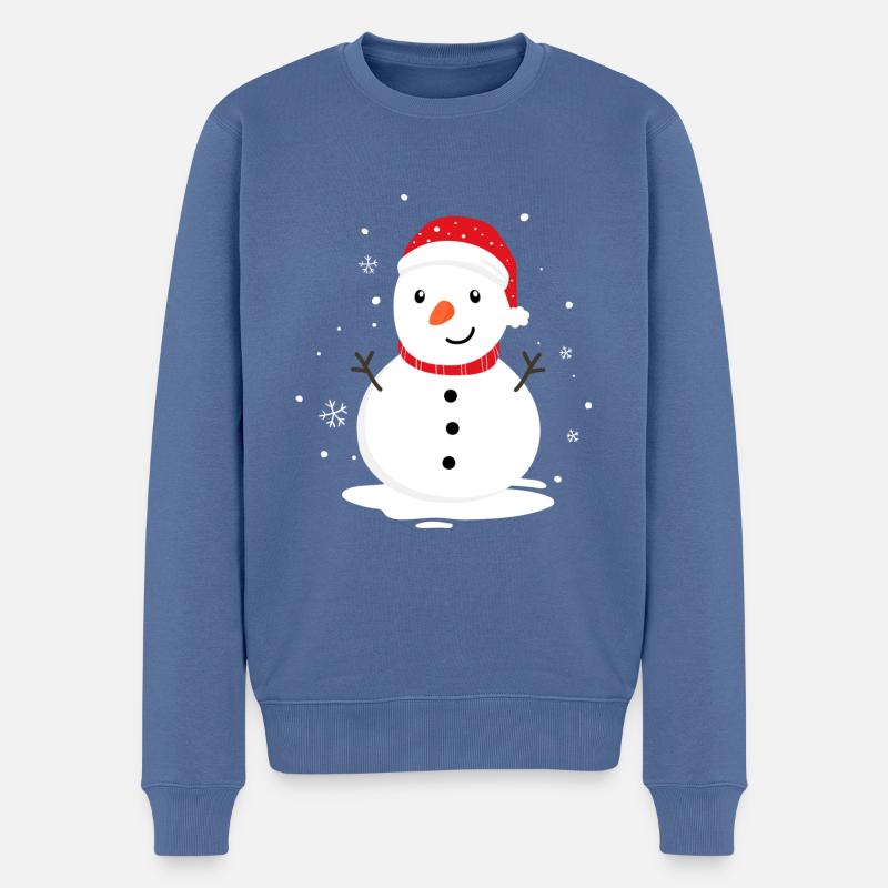 Wintermann - Männer Premium Bio Pullover - Taubenblau