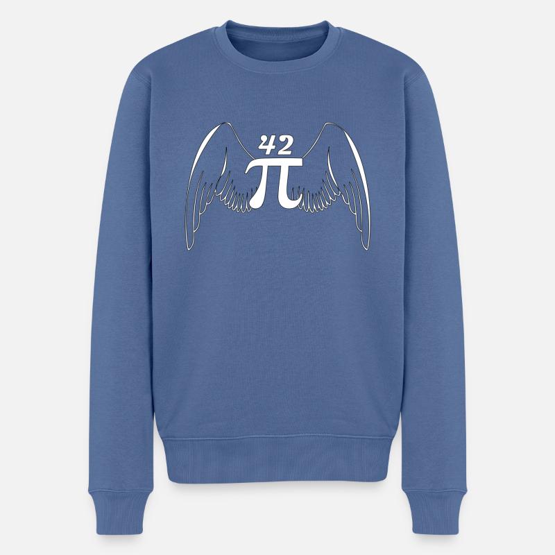 PI42 - Pull Premium bio Homme - bleu pigeon