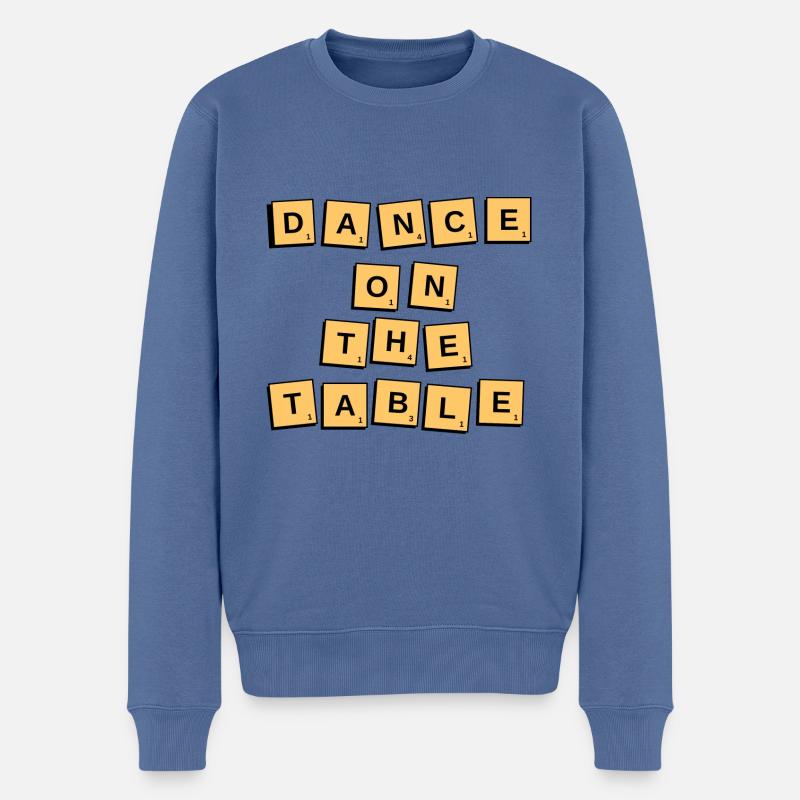 Dance on the table - Pull Premium bio Homme - bleu pigeon