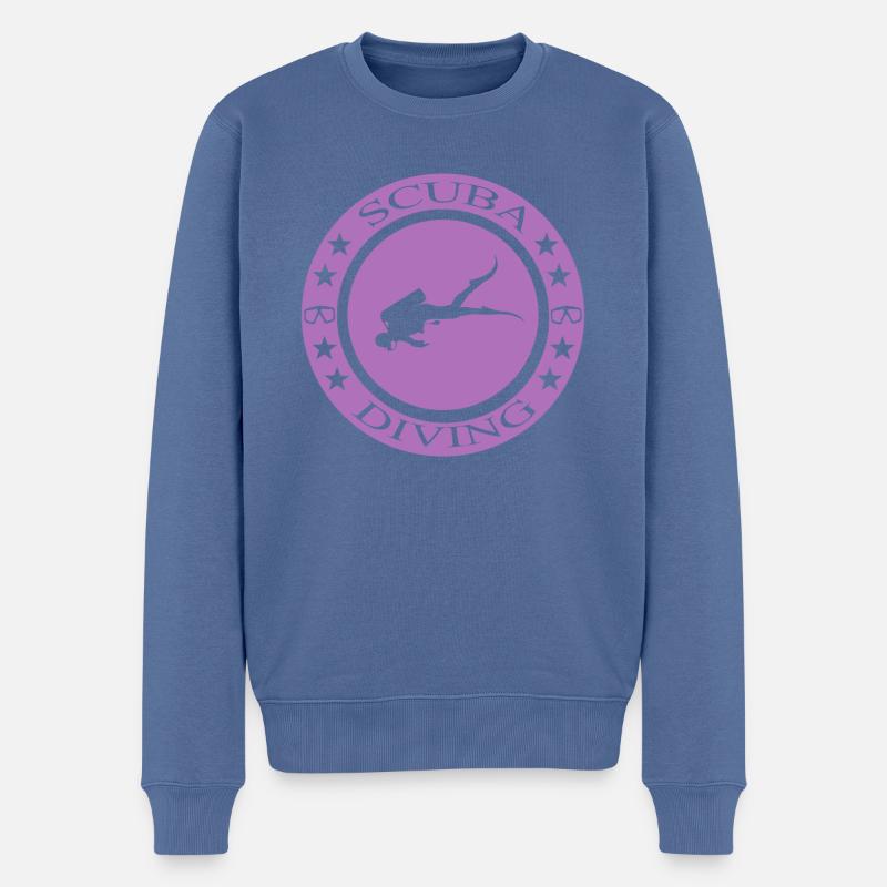 Scuba Diving - Männer Premium Bio Pullover - Taubenblau