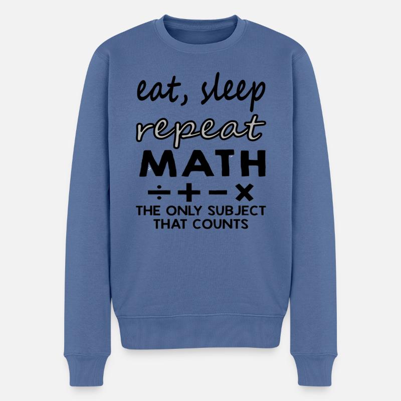 Study Math Student Gift Idea - Men's Premium Organic Jumper - stone blue