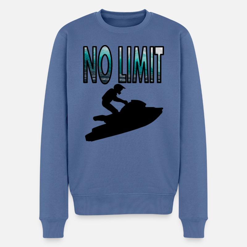 Jetski fahren not limit - Männer Premium Bio Pullover - Taubenblau