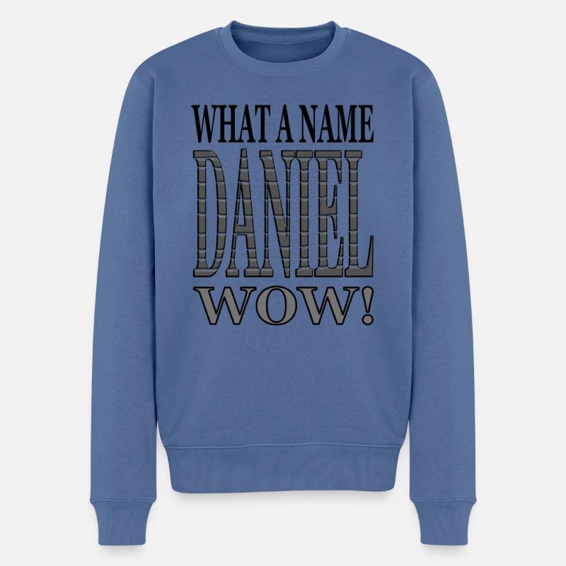 ich bin Daniel ich heiße Daniel Vorname Daniel - Männer Premium Bio Pullover - Taubenblau