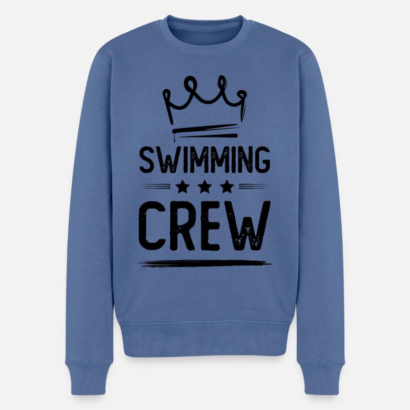 Swimming Crew - Männer Premium Bio Pullover - Taubenblau
