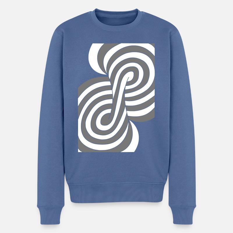 Wirbel - Männer Premium Bio Pullover - Taubenblau
