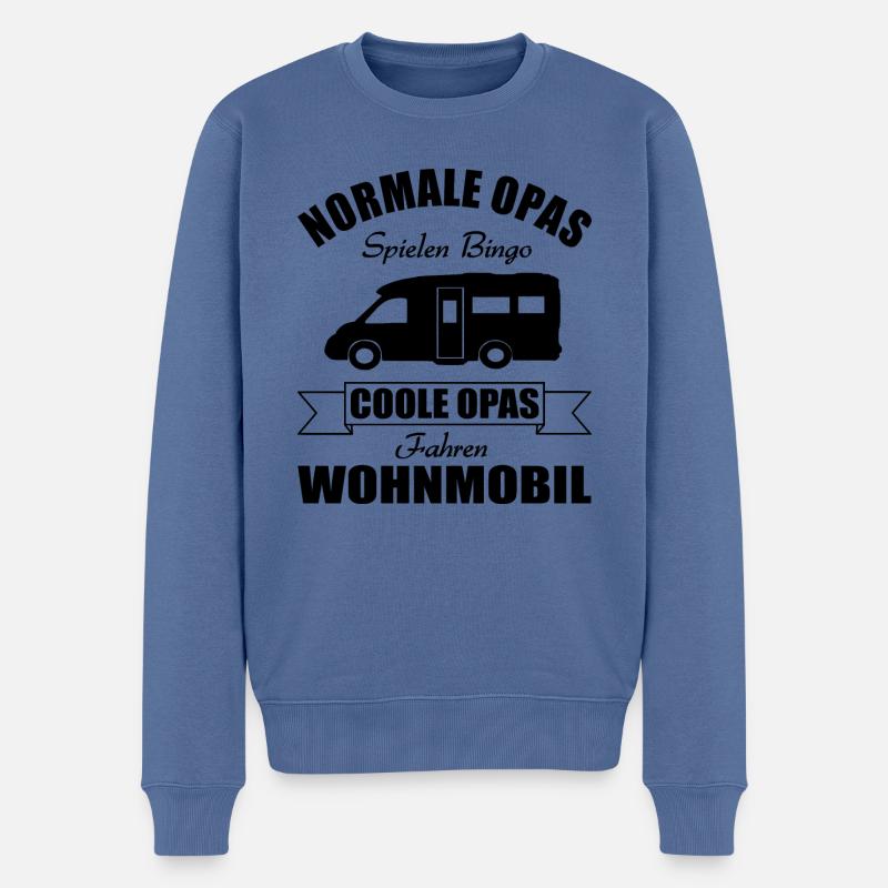Opa - Männer Premium Bio Pullover - Taubenblau
