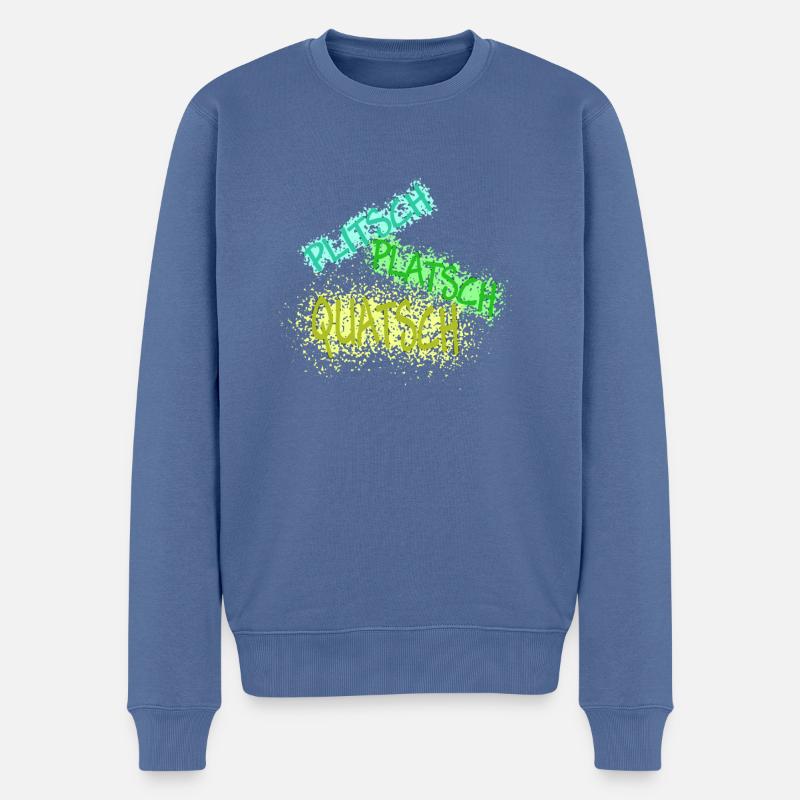 splash splash absurdité lumineux - Pull Premium bio Homme - bleu pigeon