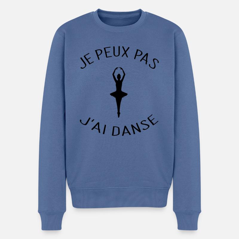 Je peux pas j'ai Danse - Pull Premium bio Homme - bleu pigeon