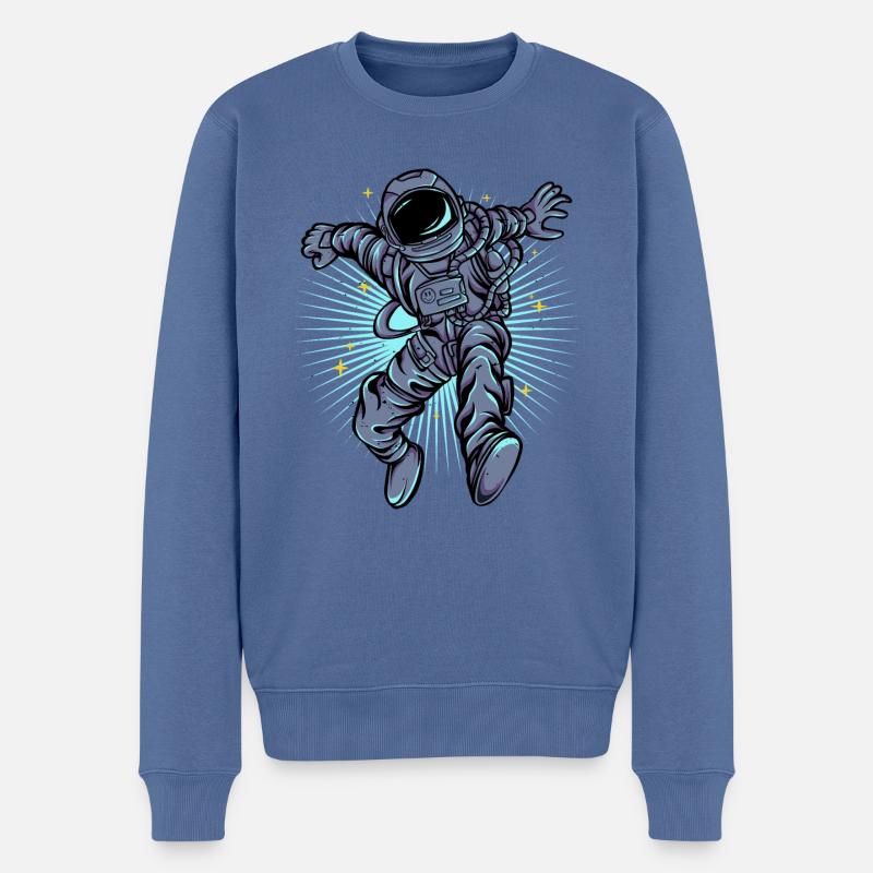 astronaute - Pull Premium bio Homme - bleu pigeon
