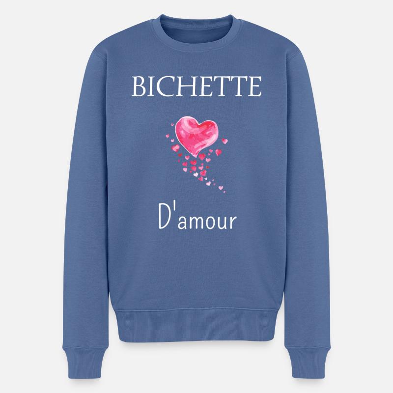Bichette d'amour - Pull Premium bio Homme - bleu pigeon