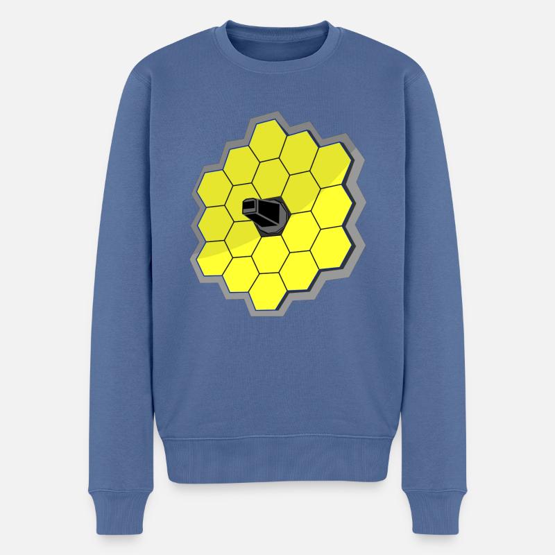 Das Teleskop - Männer Premium Bio Pullover - Taubenblau