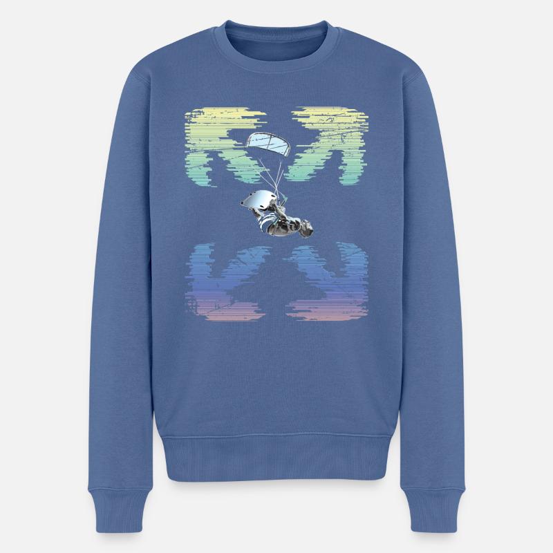 X Kiter - Männer Premium Bio Pullover - Taubenblau