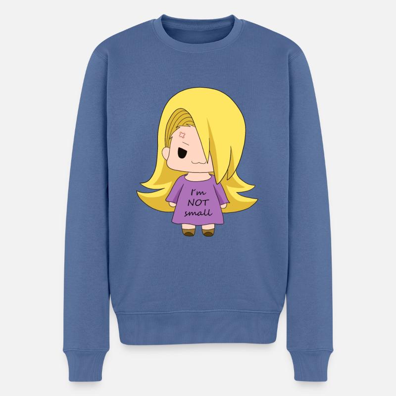 Cute Chibi - Männer Premium Bio Pullover - Taubenblau