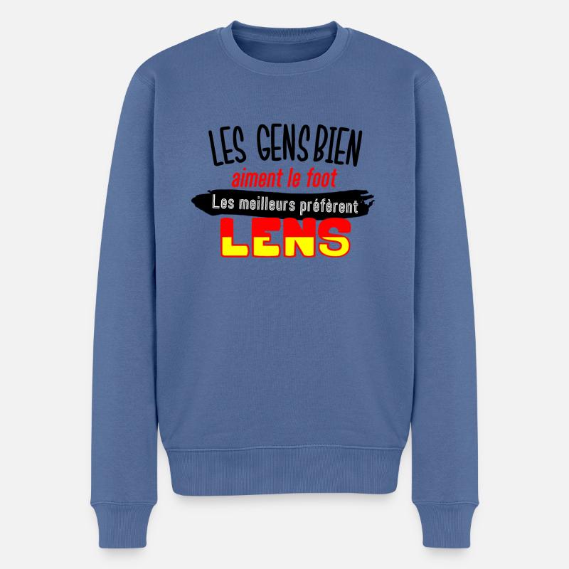 Les gens bien sont lensois - Pull Premium bio Homme - bleu pigeon