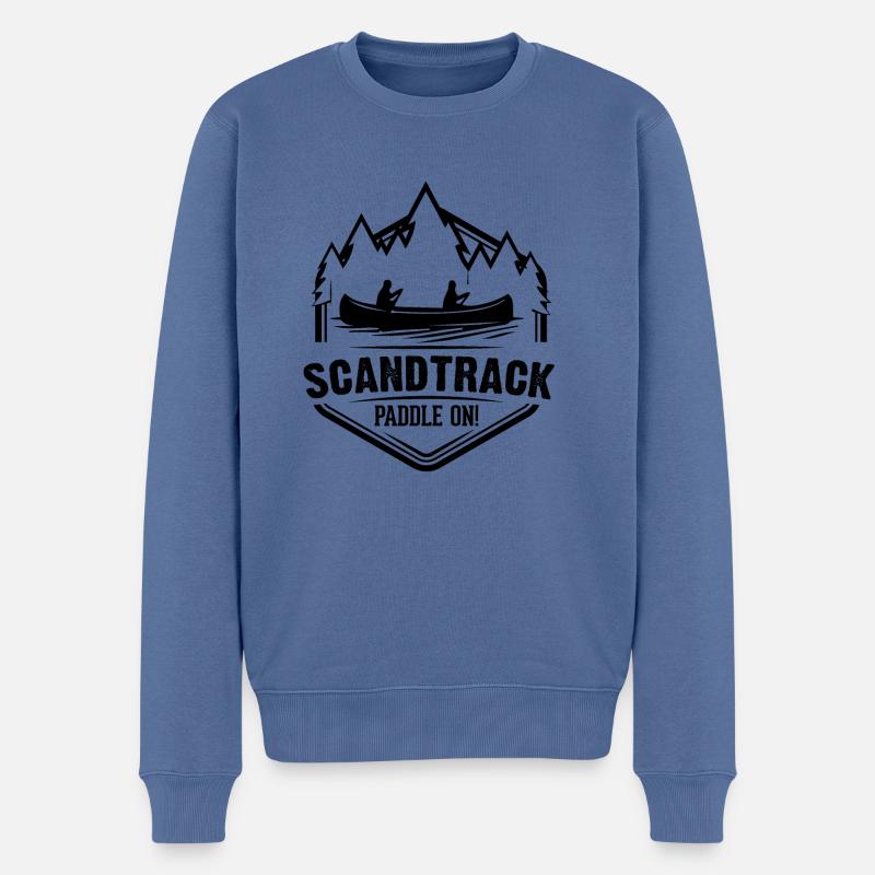 scnadtrack Paddle on - Männer Premium Bio Pullover - Taubenblau